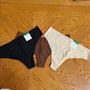 Alfani Black and Cream Intimates And Aerie Brown Thong